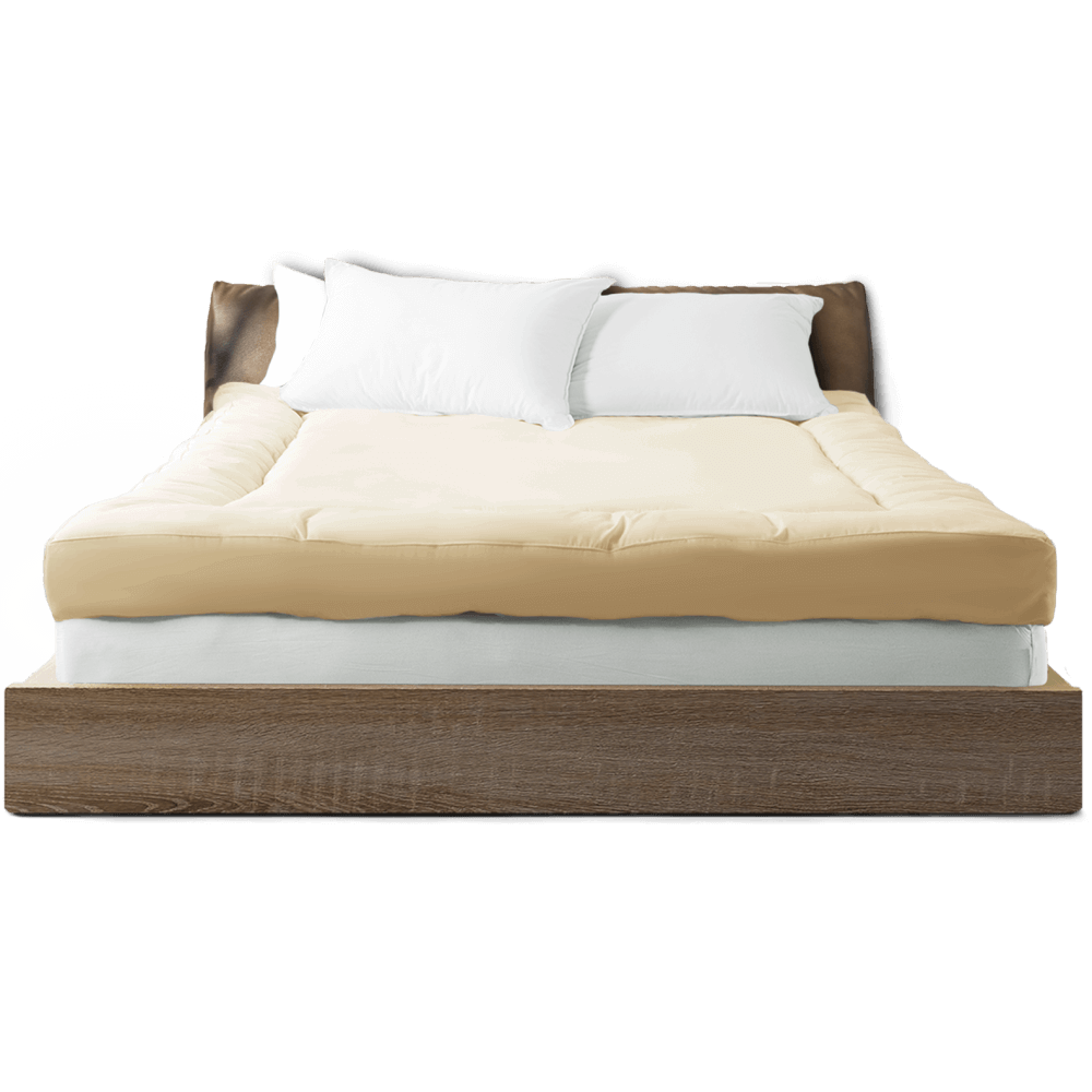 แผ่นรองนอน 5 ฟุต ibed รุ่นนุ่มแน่น (ลายเรียบ) หนา 4 นิ้ว Cream